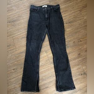 Abercrombie & Fitch Dark Wash Skinny Split  Jeans Curve Love